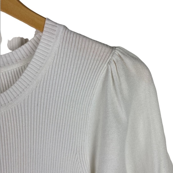 Double Zero Ribbed Top with Puff Sleeves - Picture 3 of 6